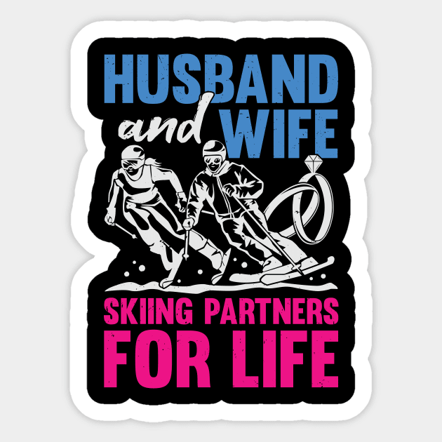 Husband And Wife Skiing Partners For Life Sticker by Dolde08